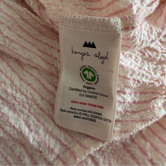 Konges Sløjd Baby Girls Ellie Frill Romper in Pink - Picture 10 of 11